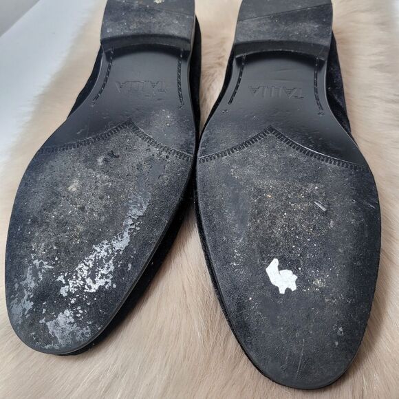 Tallia Tedaldo Men Slip On Smoking Loafers  Bordeaux Black  Velvet Size 10.5 main image 5